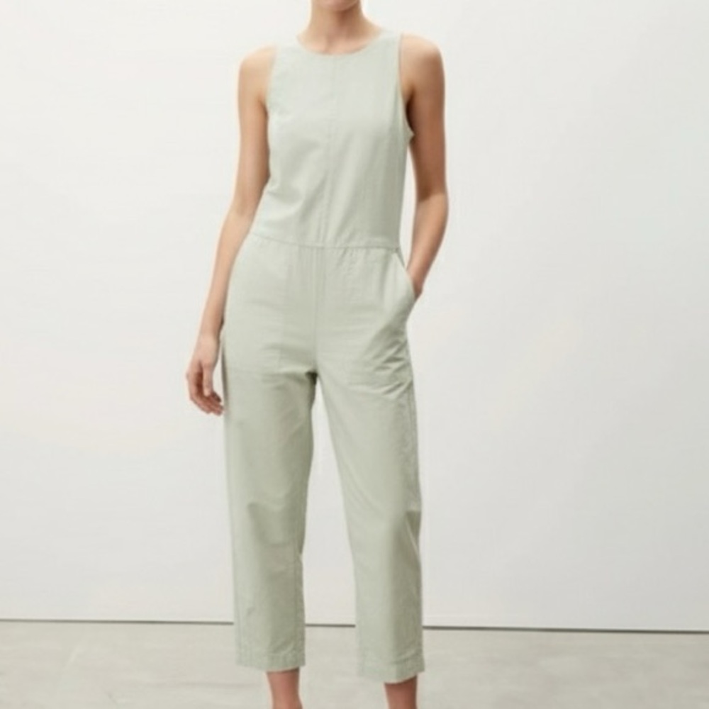 EVERLANE The Fatigue Jumpsuit in Pastel Green 4
